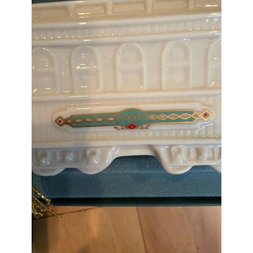 Vintage 1990 Lenox Yuletide Express Passenger‎ Car Ornament in Original Box